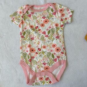 Chick Pea Pink Floral Baby Girl Bodysuit
